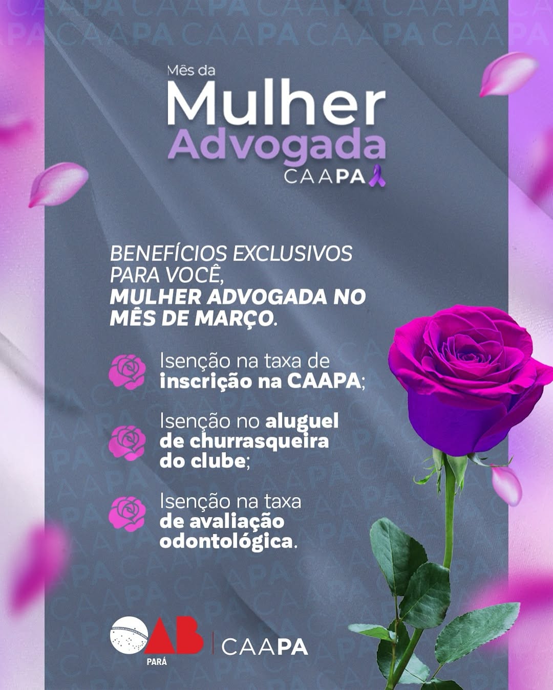 Mês da Mulher Advogada CAAPA.