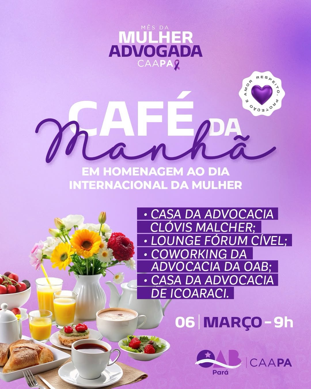 A CAAPA e a OAB/PA prepararam um momento especial para celebrar quem faz a advocacia acontecer todos os dias.