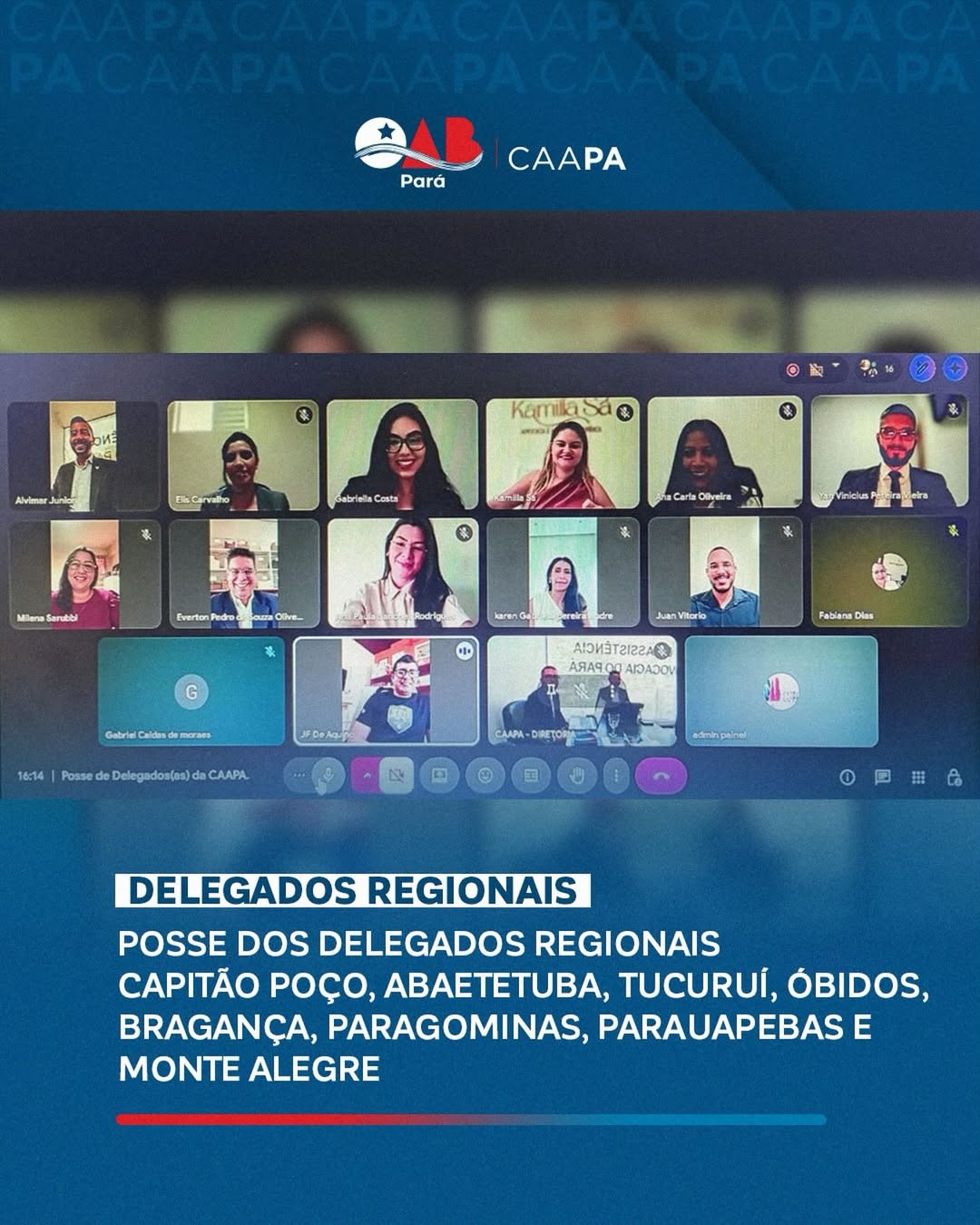 INTERIORIZAÇÃO. Delegados(as) regionais da CAAPA empossados(as).