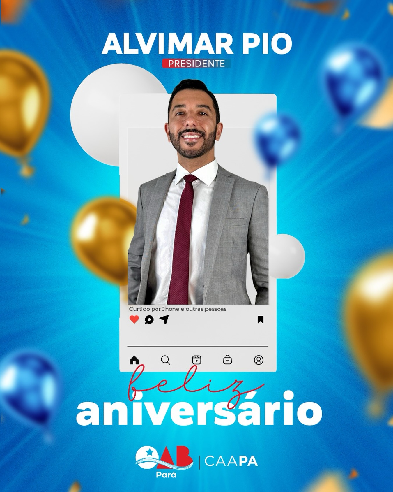 Hoje é um dia especial para celebrar a vida de quem dedica seu trabalho e sua liderança ao fortalecimento da advocacia paraense.