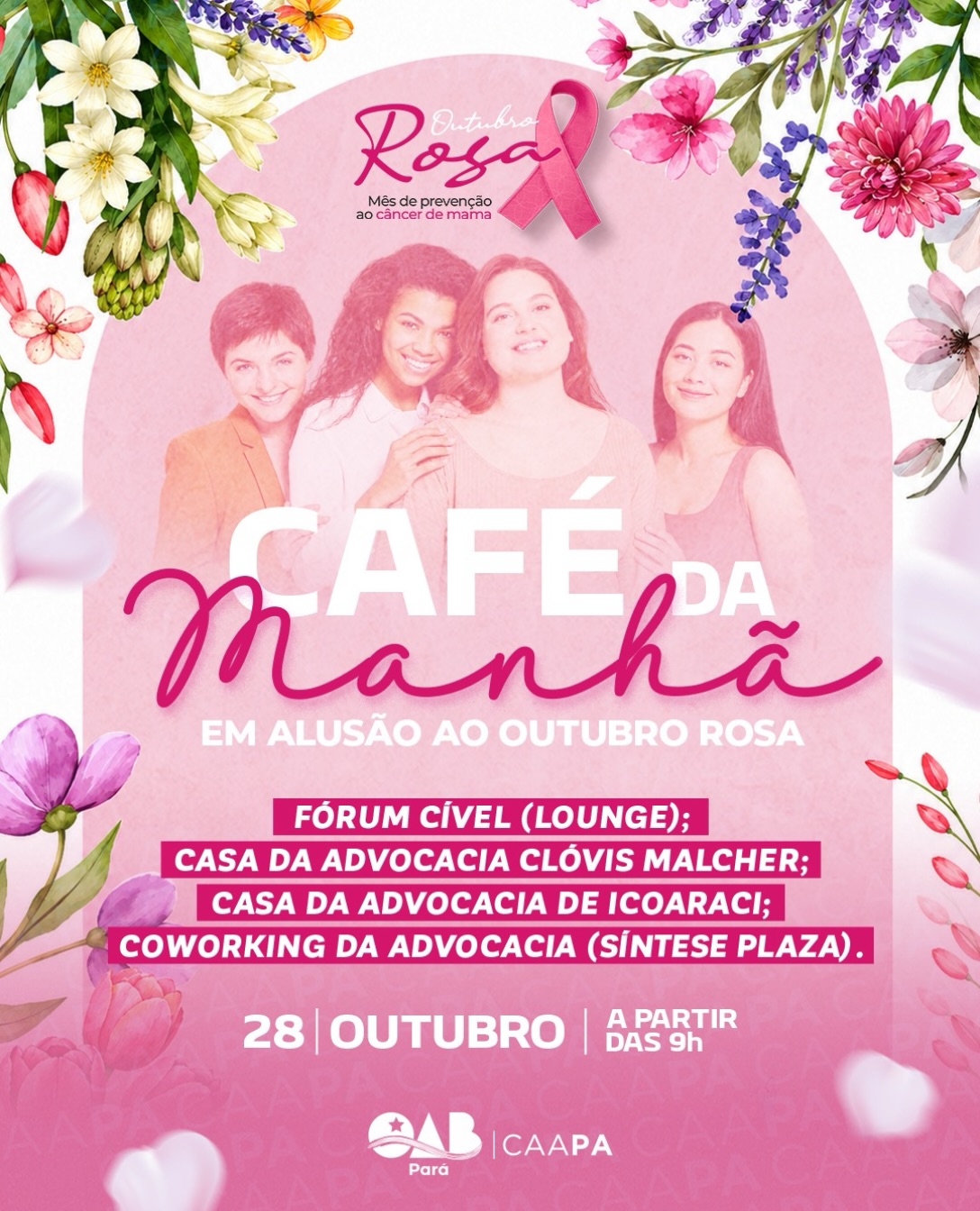 Café da Manhã Outubro Rosa – Confira os Locais.